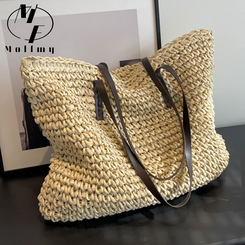 Luxury Bags Tote - Borse tote in paglia intrecciata, casual,